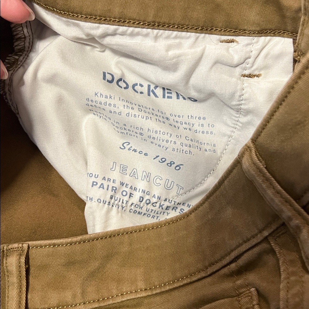Dockers Jean Cut Khaki All Seasons Tech Mens Straight Fit Flat Front Pant 34X30 - Picture 4 of 7